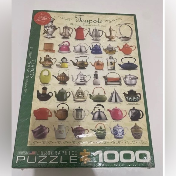 Teapots 1000 Piece Eurographics Puzzle Tea Kettle - Picture 4 of 4